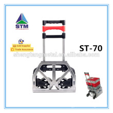 Aluminum folding hand truck with two wheel